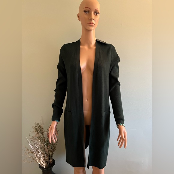 Lauren Ralph Lauren Solid green Ribbed Cardigan w/ Pockets, Size M , NWT!! - Picture 4 of 15